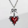 Gotische Rose Dorn Kreuz Herz Anhänger Halskette Vintage Schlüsselbein Kette Y2K Choker Für Frauen Accessoires Schmuck Geschenk