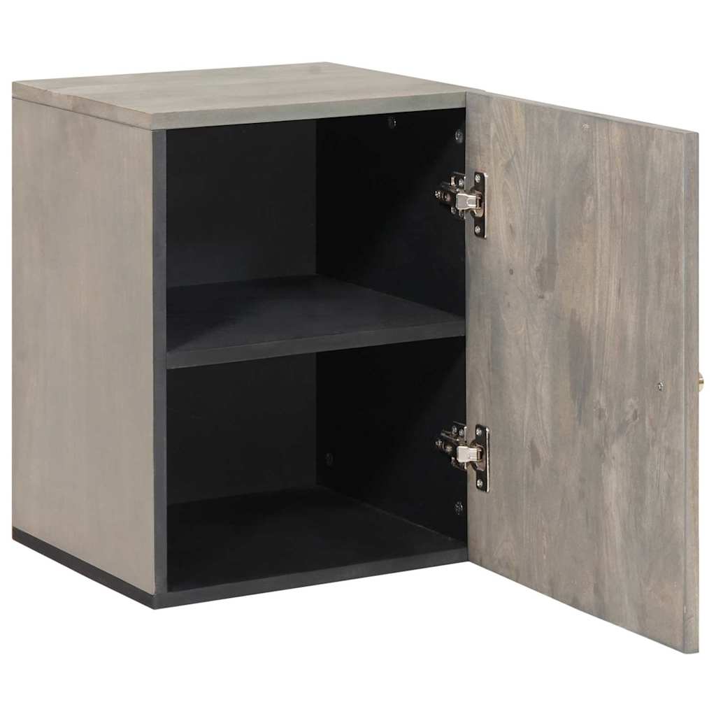 Wall Mounted Wall Cabinet Grey 38 x 33 x 48 cm Solid Mango Wood