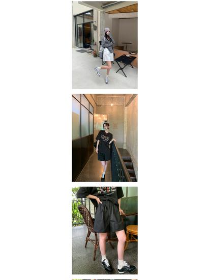 2025 Women's Elastic High-Waist Wide Leg Mid-Length Summer Shorts