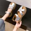 Thick-soled heightening bag head sandals women's new summer skirt casual beach Roman sandals