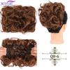 LARGE Comb Clip In Curly Hair Extension Synthetic Hair Pieces Chignon Women Updo Cover Hairpiece Extension Hair Bun