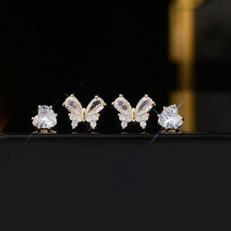

Four-piece set! The owner highly recommends it! Earrings popular stud earrings women sweet earrings butterfly earrings women