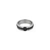 SCALETTO BLACK WSM012 Rough Black Line Ring
