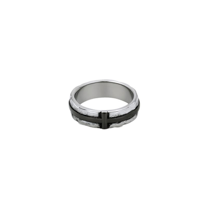 SCALETTO BLACK WSM012 Rough Black Line Ring