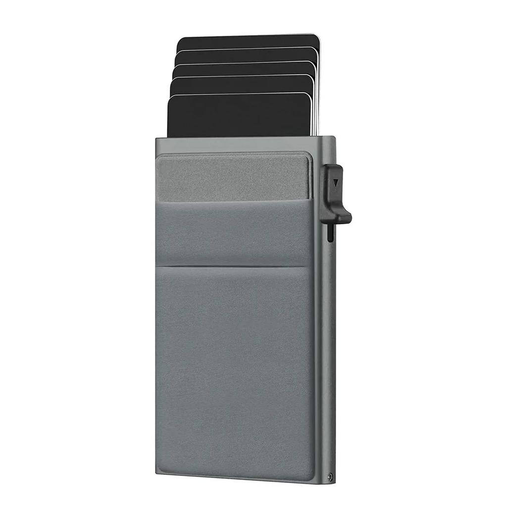 ארנק דק לגברים חוסם RFID מחזיק כרטיסי אשראי חכם קופץ נרתיק לכסף קטן קומפקטי מחזיק תעודת זהות ובנק ארנק נשים