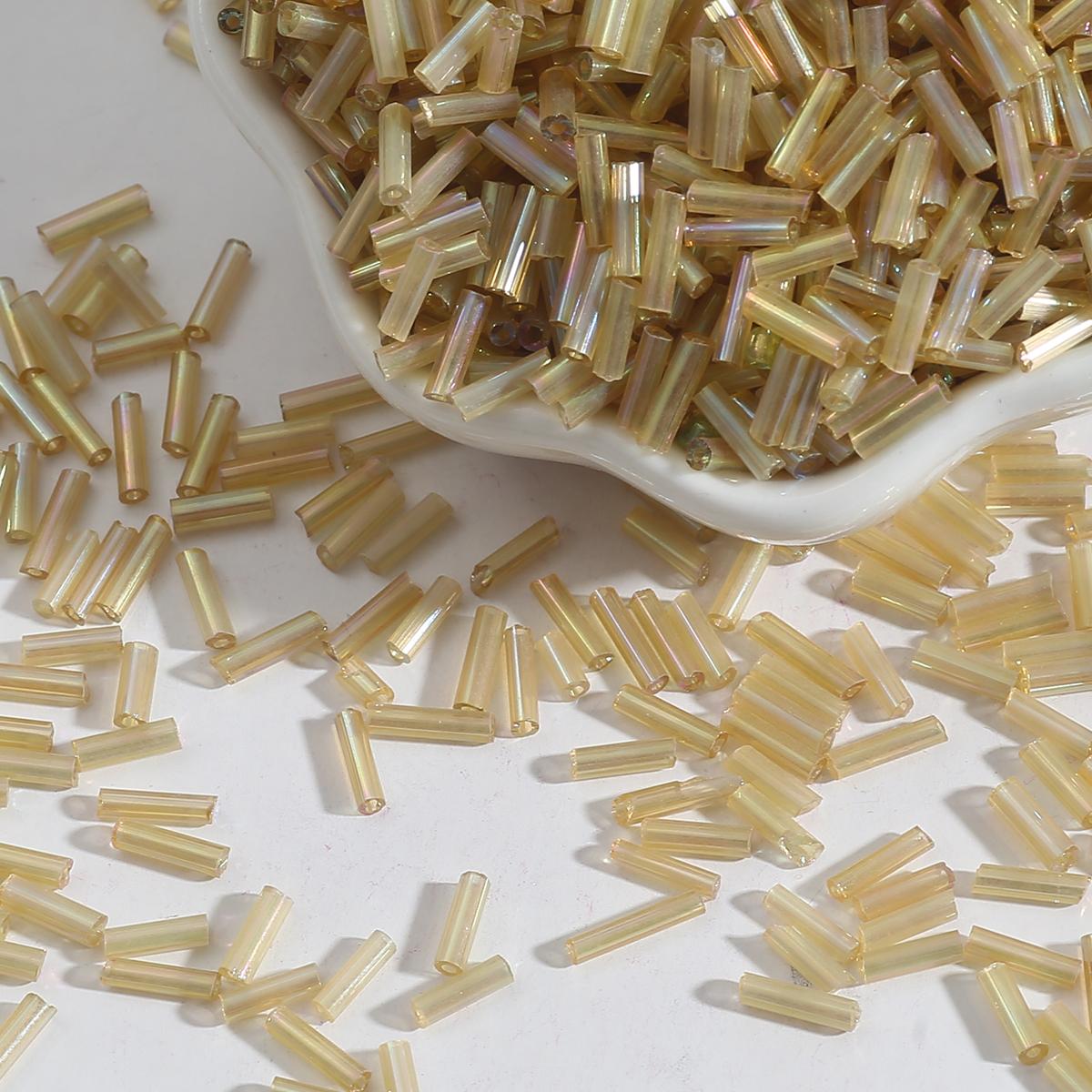 

300/700 шт чешские цилиндрические стеклянные бусины европейские семенные длинная трубка с двумя отверстиями свободные бусины для изготовления ювелирных изделий 2x7mm 300pcs