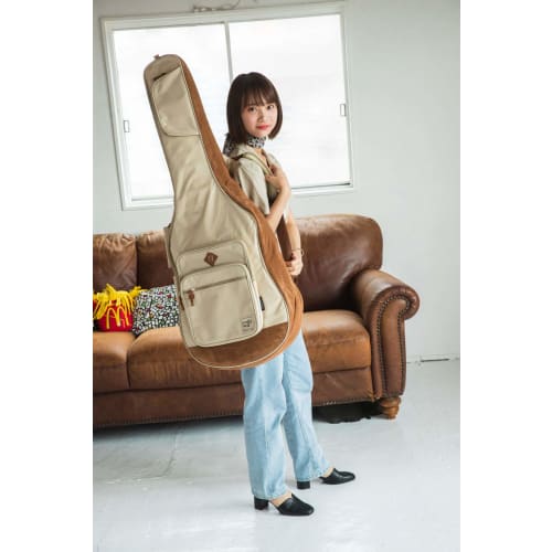 Ibanez Acoustic/Electric Guitar Case with Protective Cushion, IAB541-BE, Beige