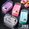 2IN1 Nail Art Drill Storage Box 7/30 Holes Manicure Head Bit Nail Polish Grinding Drill Bits Dust Display Cleaning Storage Box