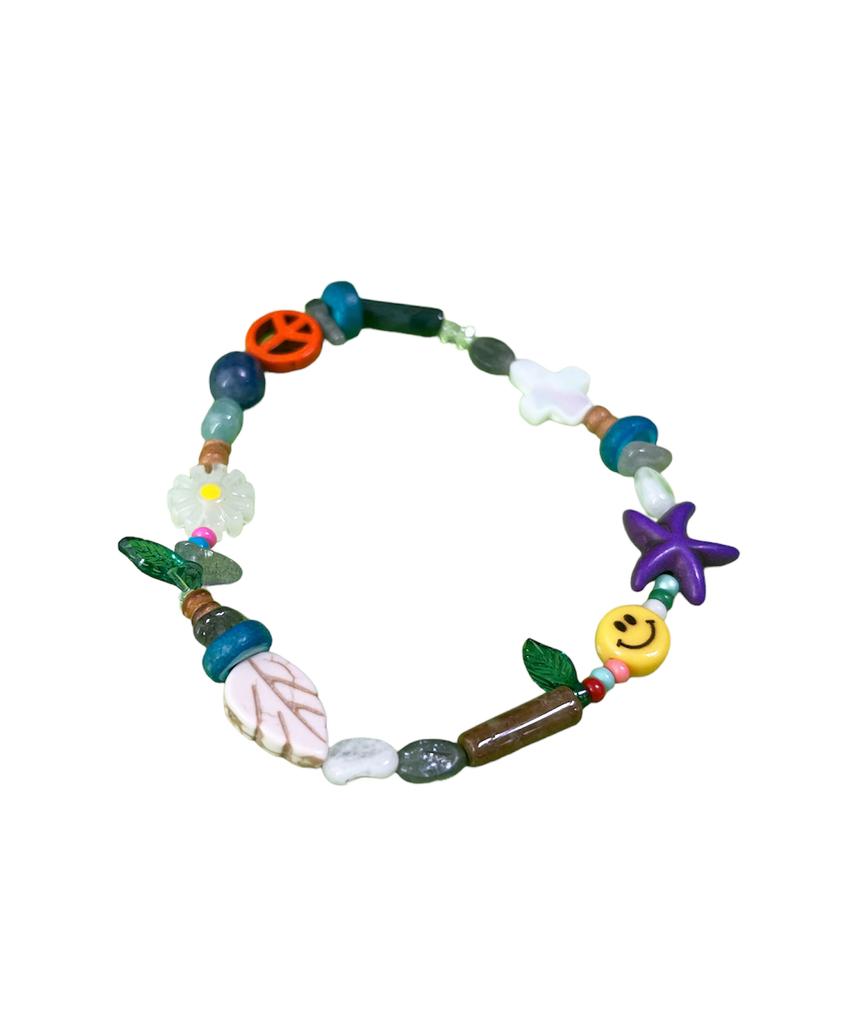 Sk8Er Rock Multi Bead Gemstone Bracelet 001