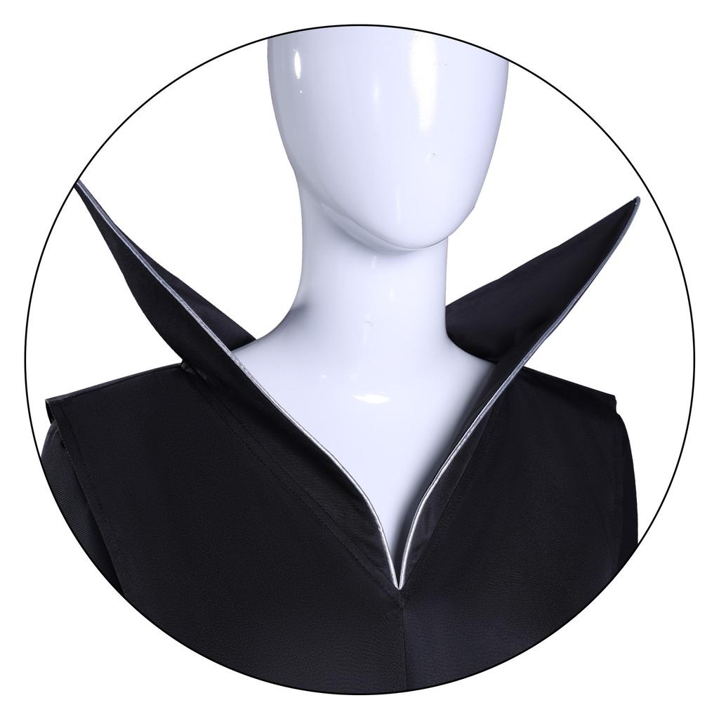 Wednesday Addams Halloween Stand Collar Long Dress Cosplay Costume for Anime Show