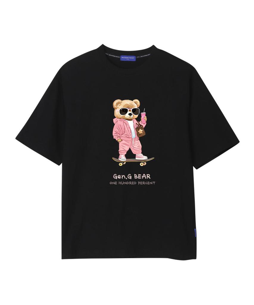 ONEHUNDREDPERCENT FOR WOMAN Ohp X Harmonia Gen.G Bear Semi-Over Short Sleeve Tee