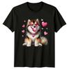 Fluffy Dog Hearts Sunglasses Bubblegum Animals Dogs Mens T-Shirt Womens Tee