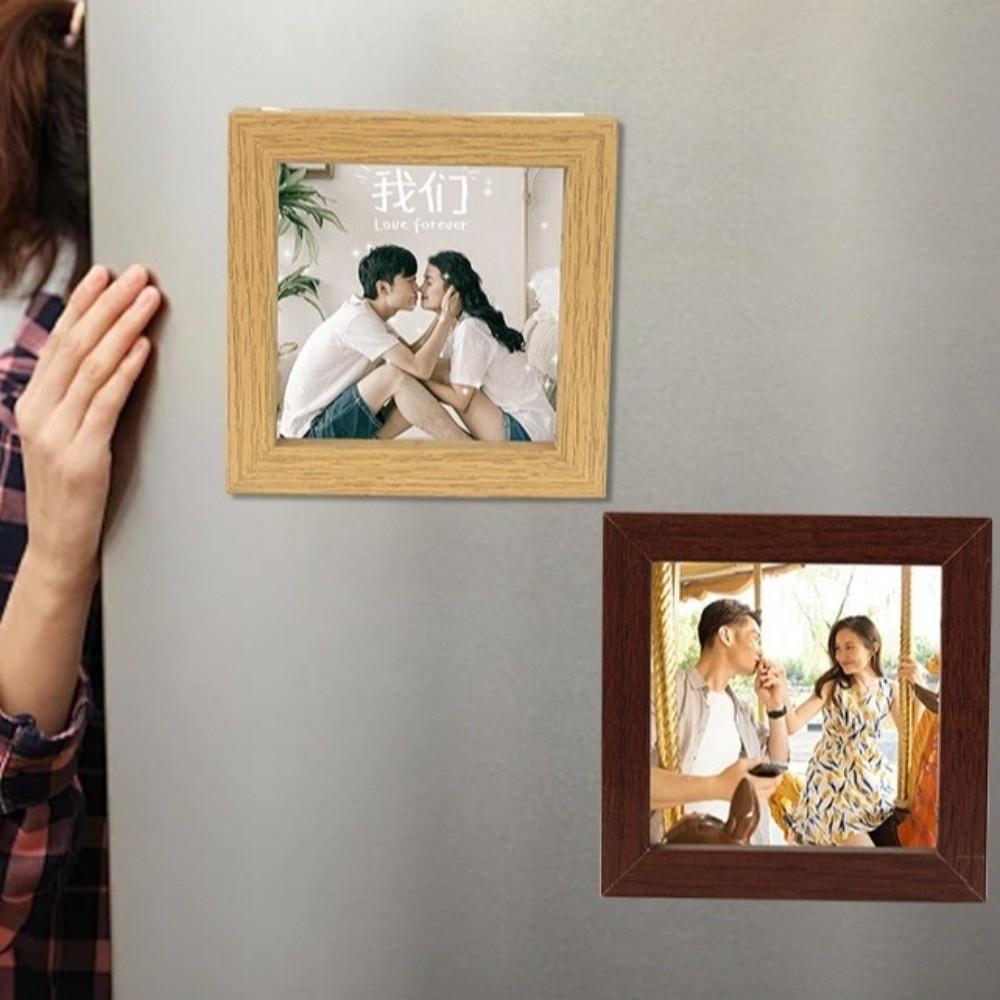 5PCS Square Magnetic Photo Frame Decorative Fridge Magnet Mini Picture Frames  Room Decoration