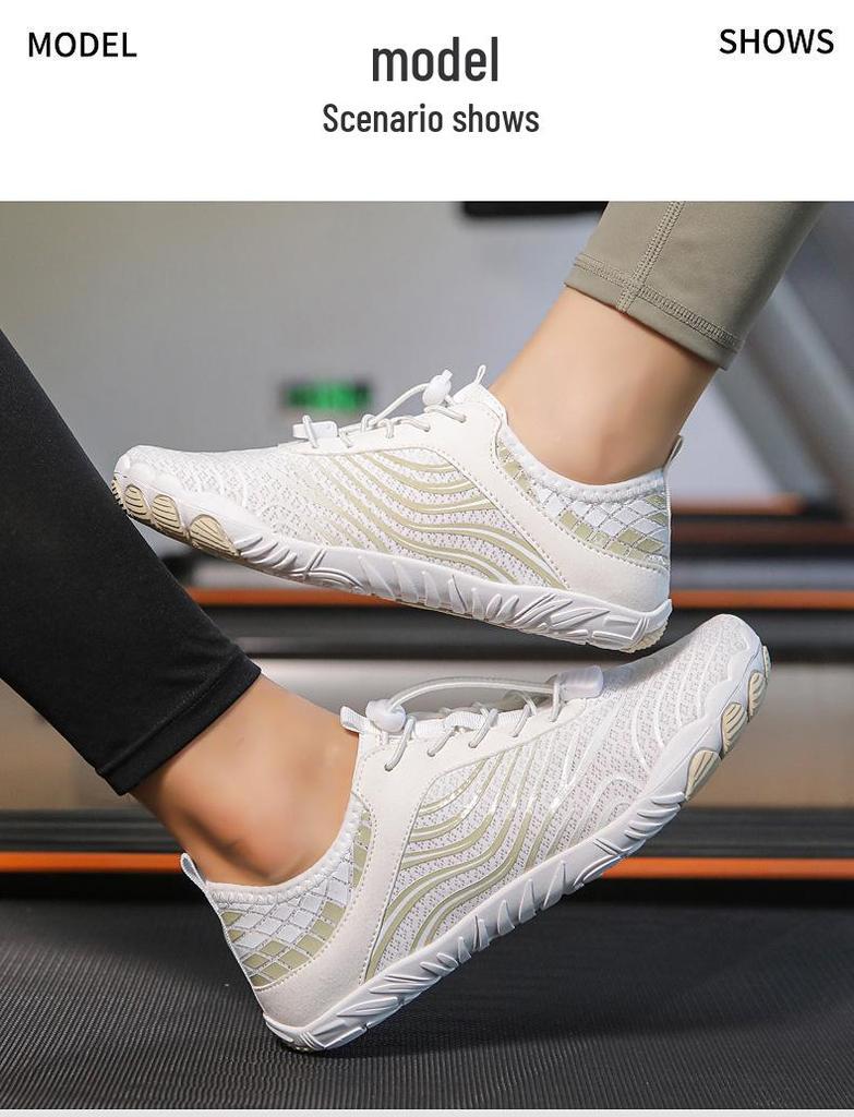 Große Fünf-Finger-Bachwasserschuhe für Damen, rutschfeste Tauch- und Radschuhe mit Gummisohle für Outdoor- und Geländeaktivitäten.