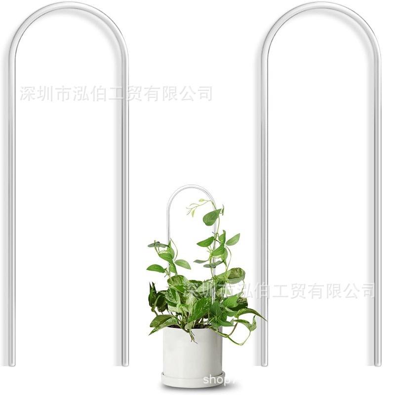 2 Pezzi Pali di Supporto per Piante a Forma di U in Acrilico Supporti per Piante Rampicanti Pali per Piante da Giardino per Piante da Interno ed Esterno