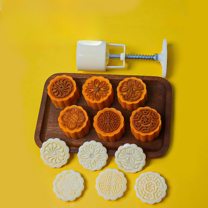 

Форма для лунного пряника в виде цветка, форма для торта, ручная, для мастики, луна 4PCS/Set