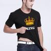 Summer Man T-shirts Short Sleeve King Print Casual Fashion T Shirt Men Harajuku Hip Hop Men Clothing O Neck Tops Tee Streetwear