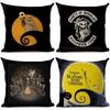 High Quality Nightmare Before Christmas Cushion Cover Sofa Home Decor Linen Material