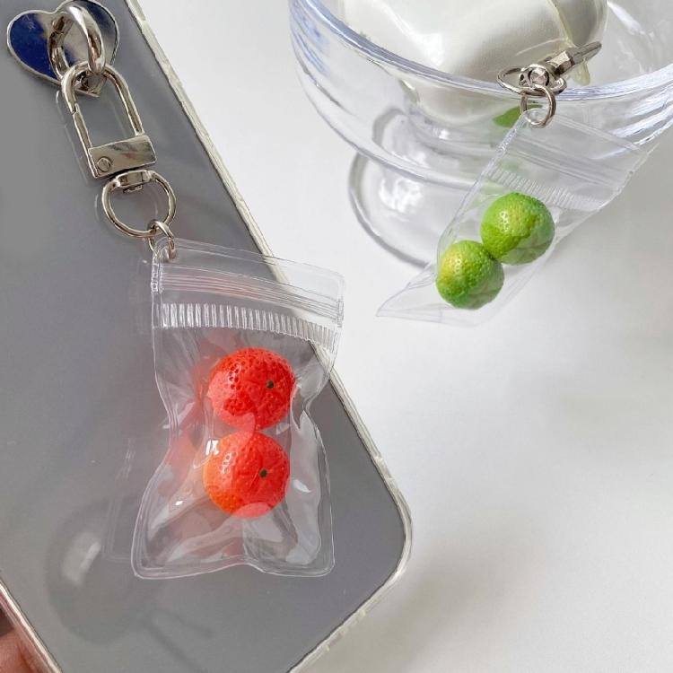 Adorable Citrus Fruit Key Ring Orange Keychain Alloy Materials Lovely Jewelry Perfect For Keys Or Phone Accessories