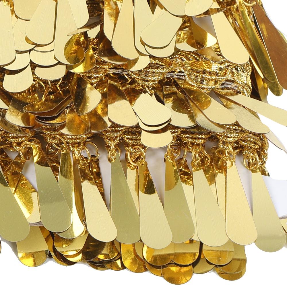 1pcs 10 Yards Length Waist Chain Belt Polyester Sequin Tassel Trim Sequin Fringe Trim DIY Crafts