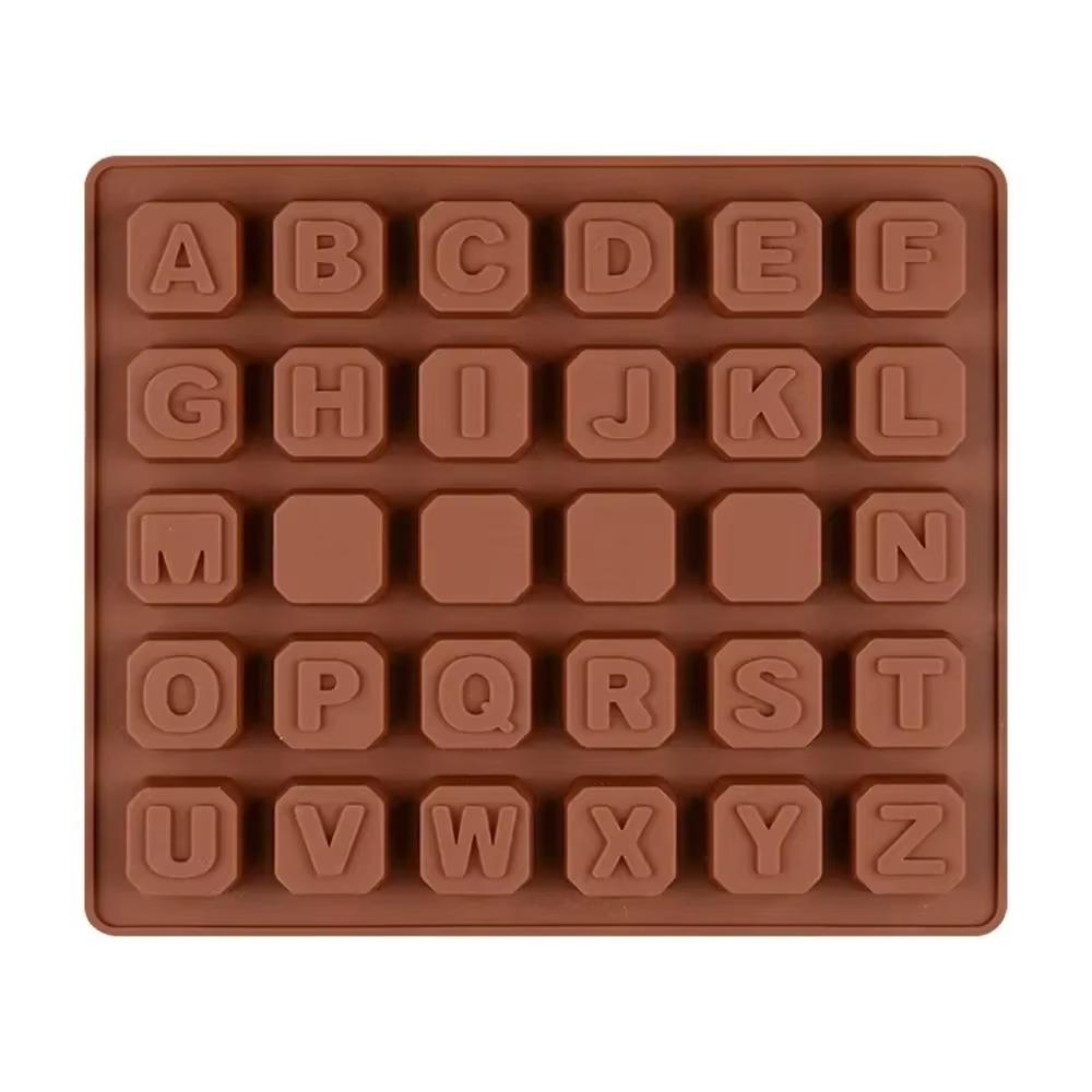 26 Alphabet Cake Decor Fondant Mold Ice Cube Making Mold Letters Silicone Mold DIY Chocolate Cookies Pastry Desserts Baking Tool
