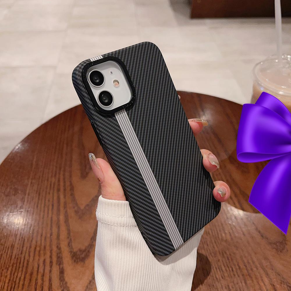 Carbon Fiber Phone Case for iPhone 11 12 13 14 15 16 17 Pro/ Pro Max Phone Back Cover Carbon Fiber Texture