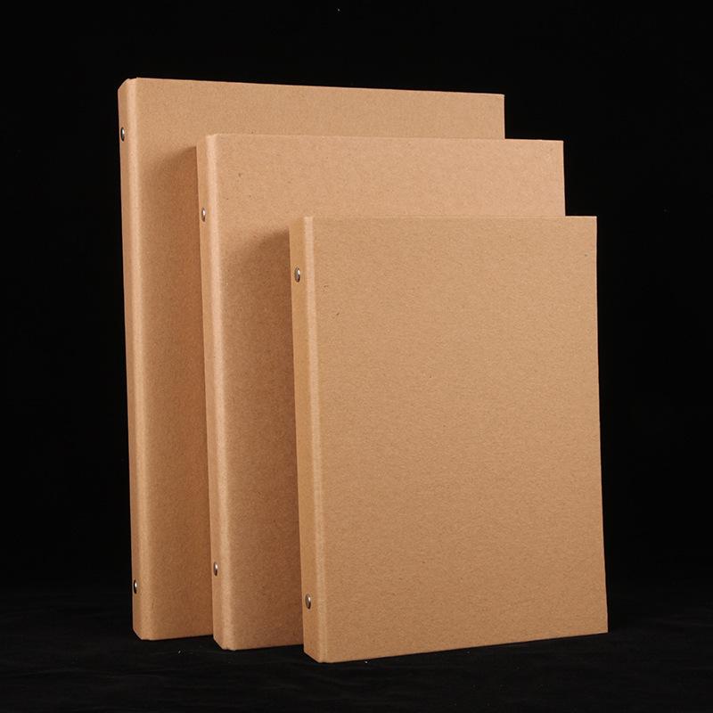 Raccoglitore con Copertina in Carta Kraft Vintage A5 A6 B5 A4 Organizzazione Ufficio Quaderno Aziendale Avanzato Cancelleria