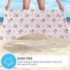 Teddy Bear & Bows Oversized Microfiber Beach Towel Sand Proof Quick Dry, Absorbent for Swimming Pool Travel Camping