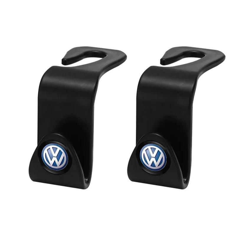 hijk1 ·2Pcs Car Seat Back Hooks Portable Storage Holder For VW GTI R Polo Golf Passat Tiguan Arteon Jetta Beetle Sharan Touran Scirocc
