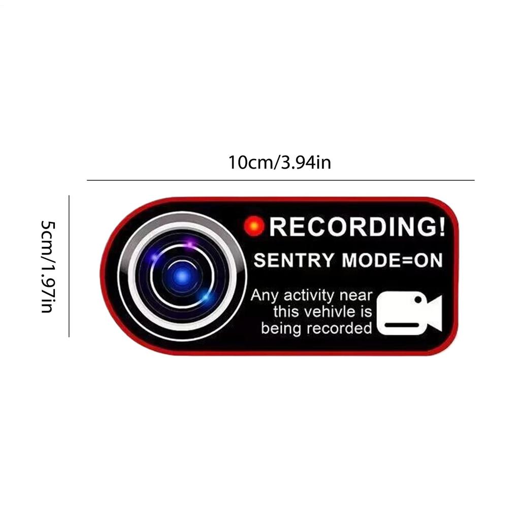 Camera Recording Warning Sticker Camera Recording Warning Sticker - Waterproof Vehicle Security Decal |