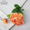 Two-headed Ranunculus Artificial Flower for Wedding Decor & Home Crafts - Green Plant INS Style