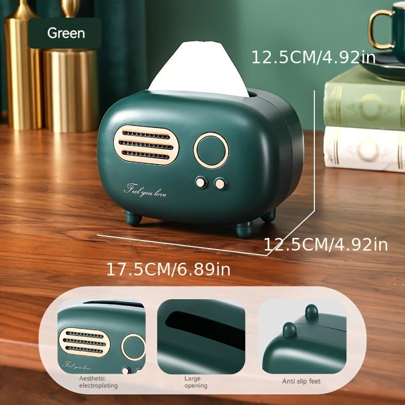 1pc Vintage Radio Tissue Box - Retro Plastic Dispenser for Home Decor Bedroom Bathroom | Valentine's Gift School Supplies