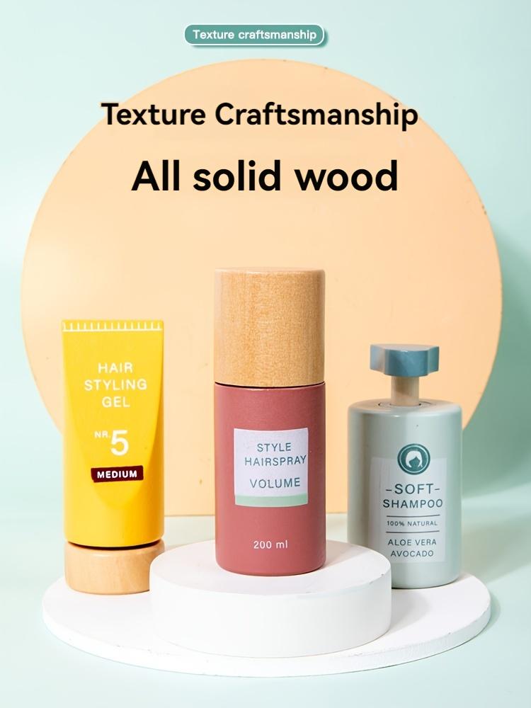 13ks Dřevěná kadeřnická sada Dětská kadeřnická sada, Dřevěná sada na líčení, Hračka pro individuální úpravu účesu, Chlapecká sada na holení