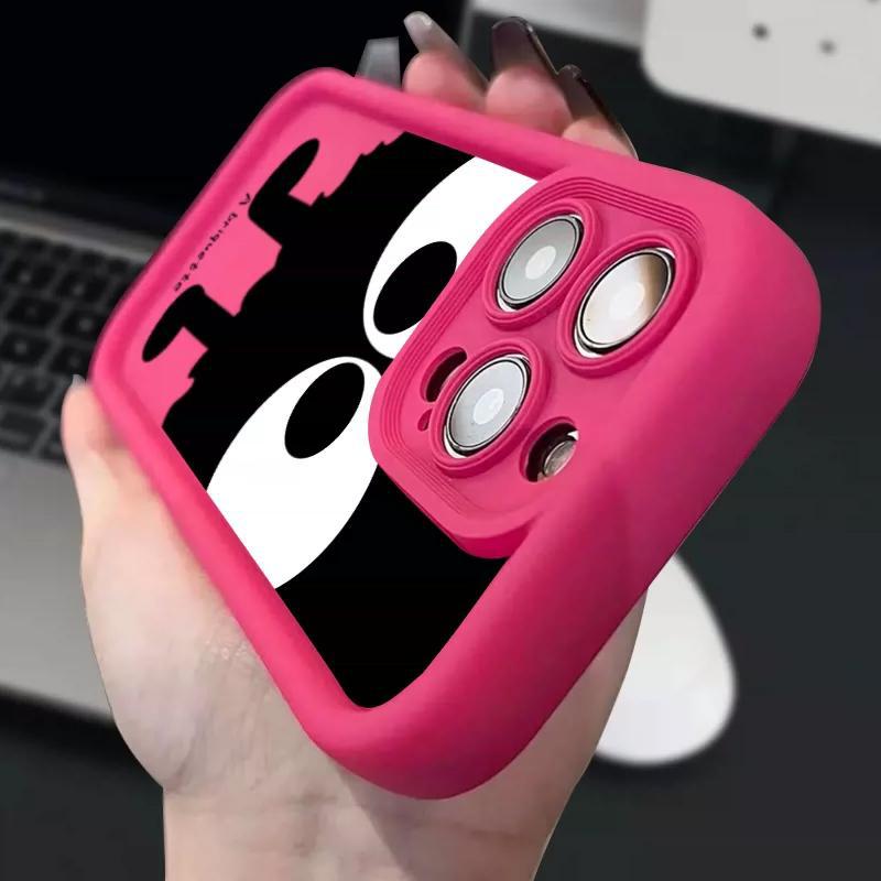 Big eye briquettes are suitable for Apple 15promax mobile phone case iPhone14/13 simple 12/11 new 17/16p