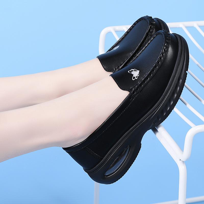 Women’s Moccasins Loafers Leather Driving Comfort Flats Casual Slip On Walking Shoes Nurse Shoes