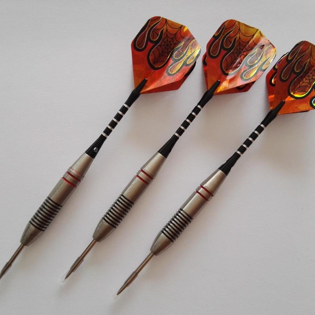 24g High-End Stainless Steel Darts with Hand-Painted Lines, 160mm Length, Set of 3