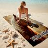 1PC Custom Name Horse Portrait Art Beach Towel Highly Absorbent And Sand-Resistant Towel for Swimming, Pool, Yoga, And Travel Lightweight