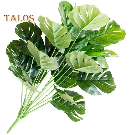 1 Bouquet Artificial Plastic Monstera Leaf Green Plant Home Hotel Cafe Decor Live City Fashion Home Decor