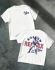 Klasické tričko Boston Red Sox z čisté bavlny, unisex, oboustranný potisk, krátký rukáv, retro design baseballového týmu pro dny zápasů