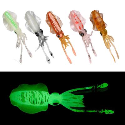 Simulations-Tintenfisch Leuchtende Weichköder Fischköder Outdoor Meeresangelgerät Werkzeug