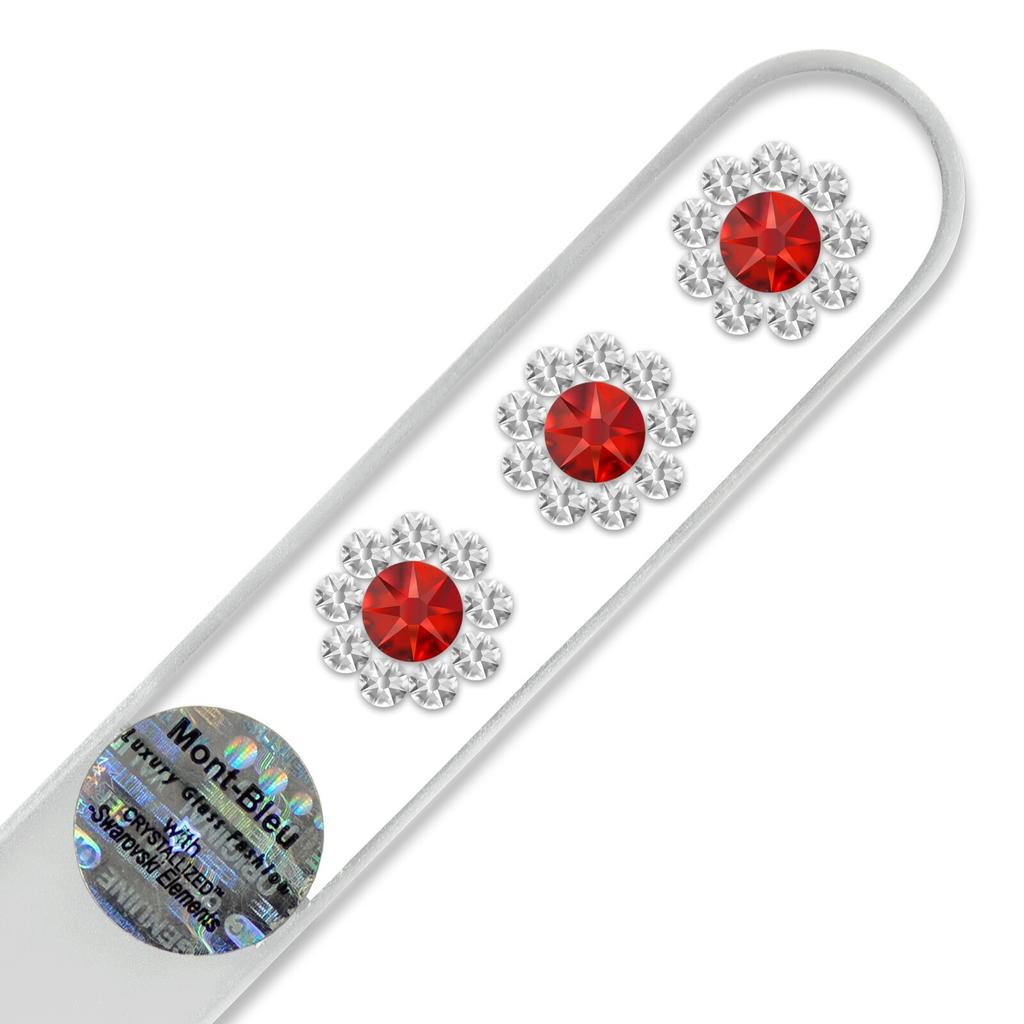 Mont Bleu 3 Flowers Crystal Nail File LE-13