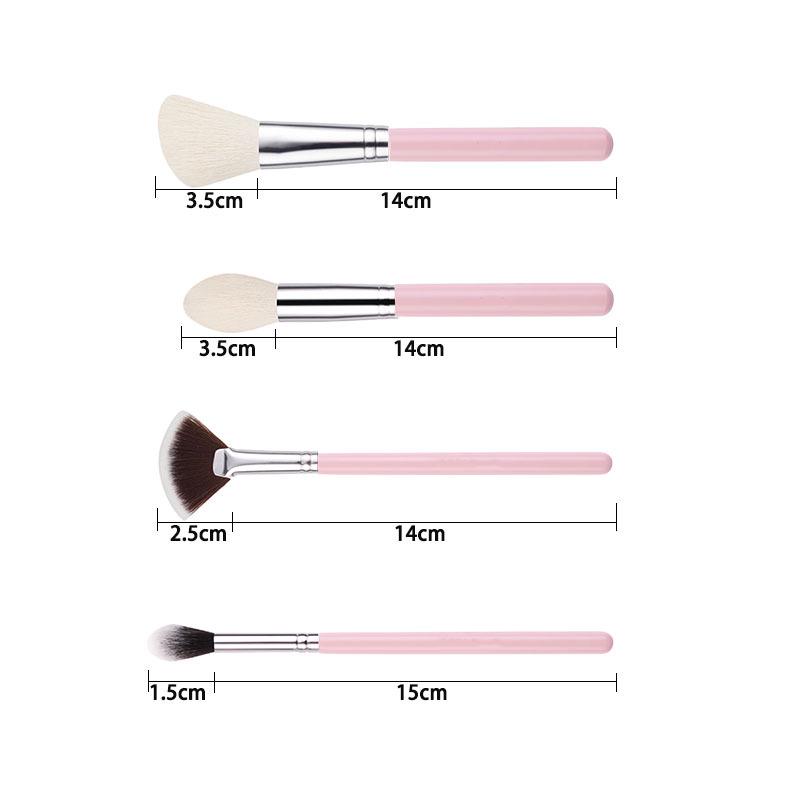 15-Piece Portable Makeup Brush Set: Soft Bristles for Beginners - Includes Powder, Contour, Eyeshadow, and Eyebrow Brushes