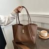 Neue große Kapazität Faux-Leder-Tragetasche für Damen Set mit passender Tasche Stilvolle Schulter-Arbeitstasche