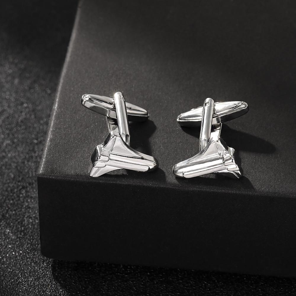 4 Styles Space Shuttle Cufflinks Personality Shuttlecraft Plane Gemelos Suit Shirt Accessories For Men Gift
