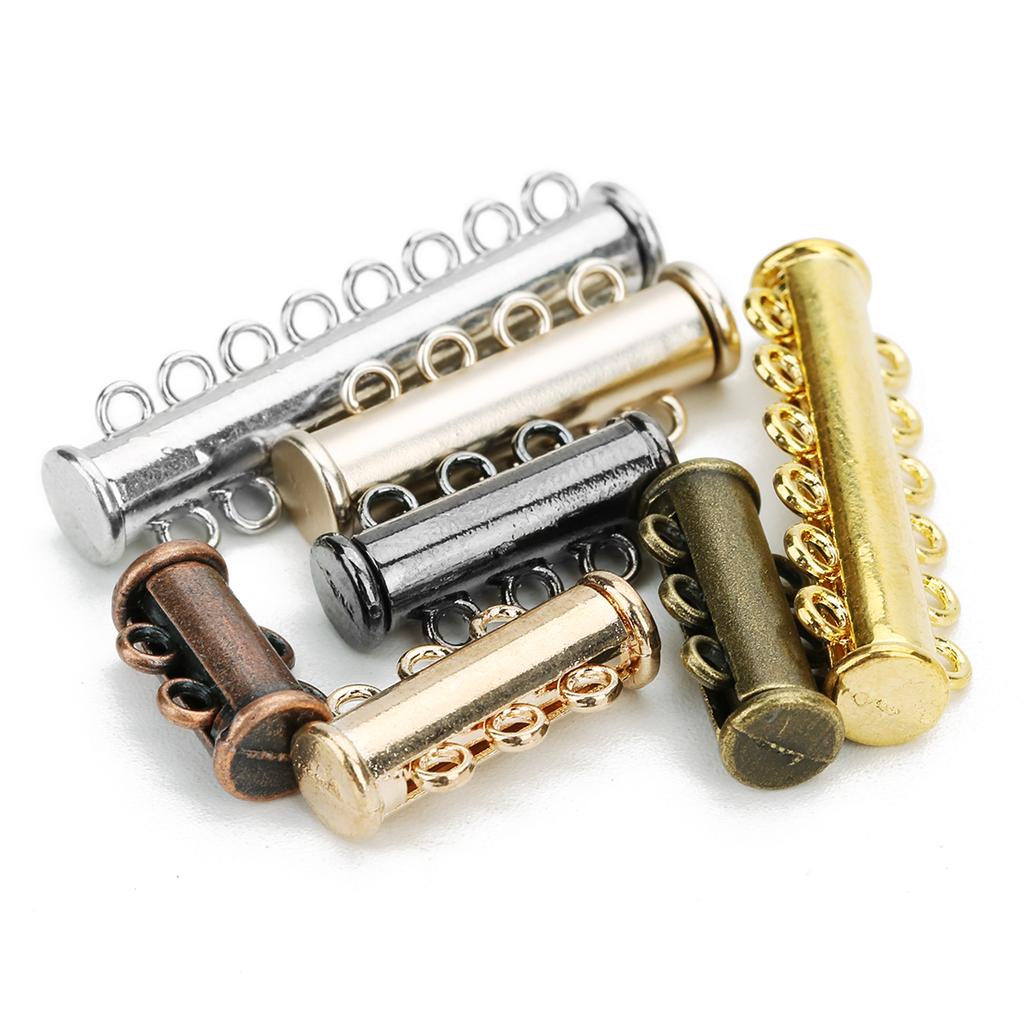 5 Stück Vergoldete Starke Magnetische Schieberöhren Verschluss Für Schichtarmbänder Halsketten Schnalle Haken Schmuckherstellung Zubehör Großhandel