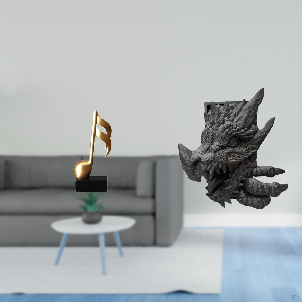 Note Sculpture Resin Bookend Creative Tabletop Ornament Musical Book Holder Decorative Centerpiece