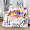 Popples Flannel Blanket Soft Warm All-Season Throw, Design for Camping, Car Travel, Hiking Sofa, Bed, Office Perfect Gift for Parties