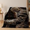 Viking WarriorSymbol Valknut Nordic Valhalla Flannel Blanket Soft Warm Throw Blanket for Bedroom Living Room Bed Travel Camping