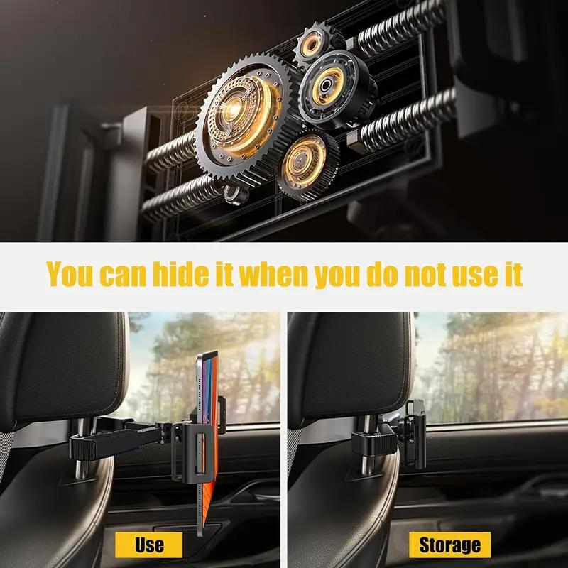 360° Rotating Waterproof Car Headrest Mount - Universal Phone & Tablet Holder for 4.7-13" Screens Easy to Install with Secure