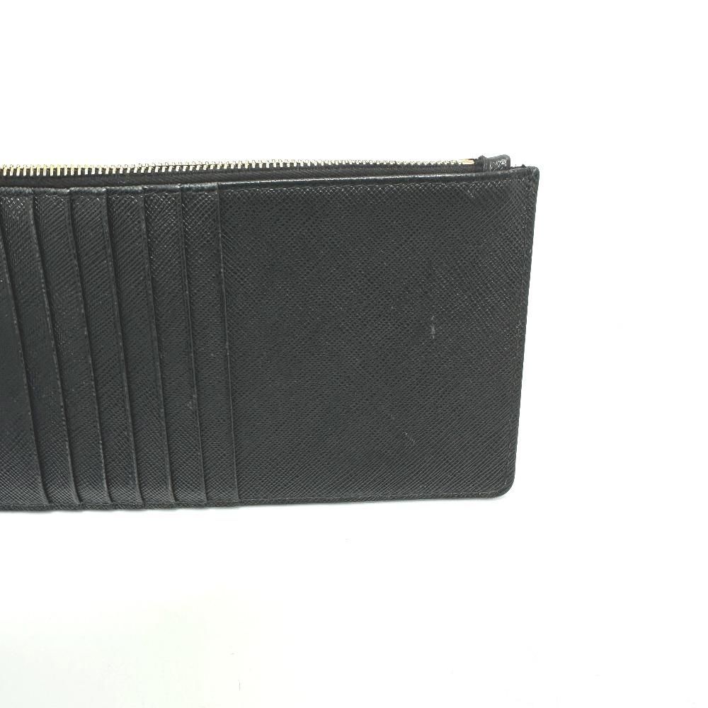 Prada 1MB025 Triangle Plate Document Holder Fragment Card Case Flat Long Wallet